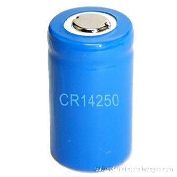 Primary Li-MnO2 Battery CR14250 with 3.0V Voltage, 650mAh Nominal Capacity and High-power Type
